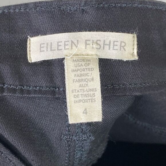 Eileen Fisher Black Mid Rise Skinny Jeans Size 4 - Picture 4 of 5